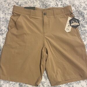 RW Men's Classic Tan Flat Front Shorts